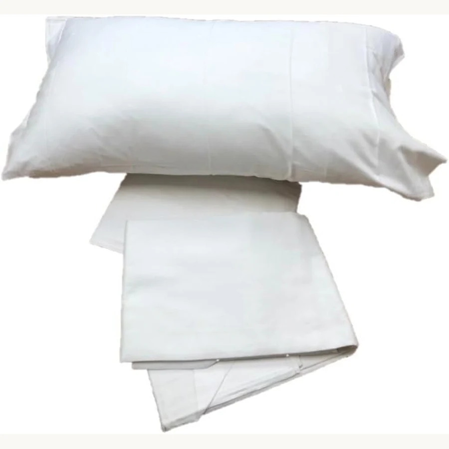 Happidea completo lenzuola raso bianco